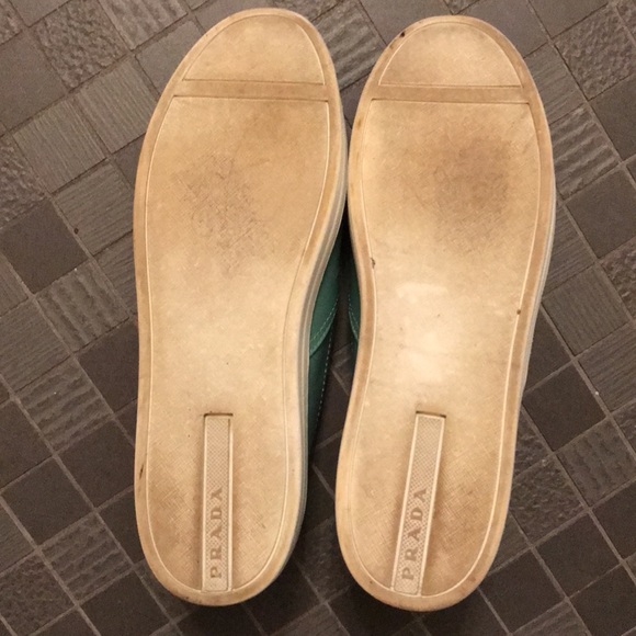 Prada Teal Slip On Floral Sneakers - EUC - Picture 5 of 5